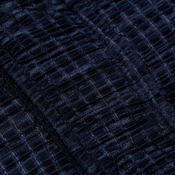 MONIQUE LHUILLIER Night Sky Deep V-neck Back Ties Sleeveless Dress Sz 8 - Picture 9 of 9